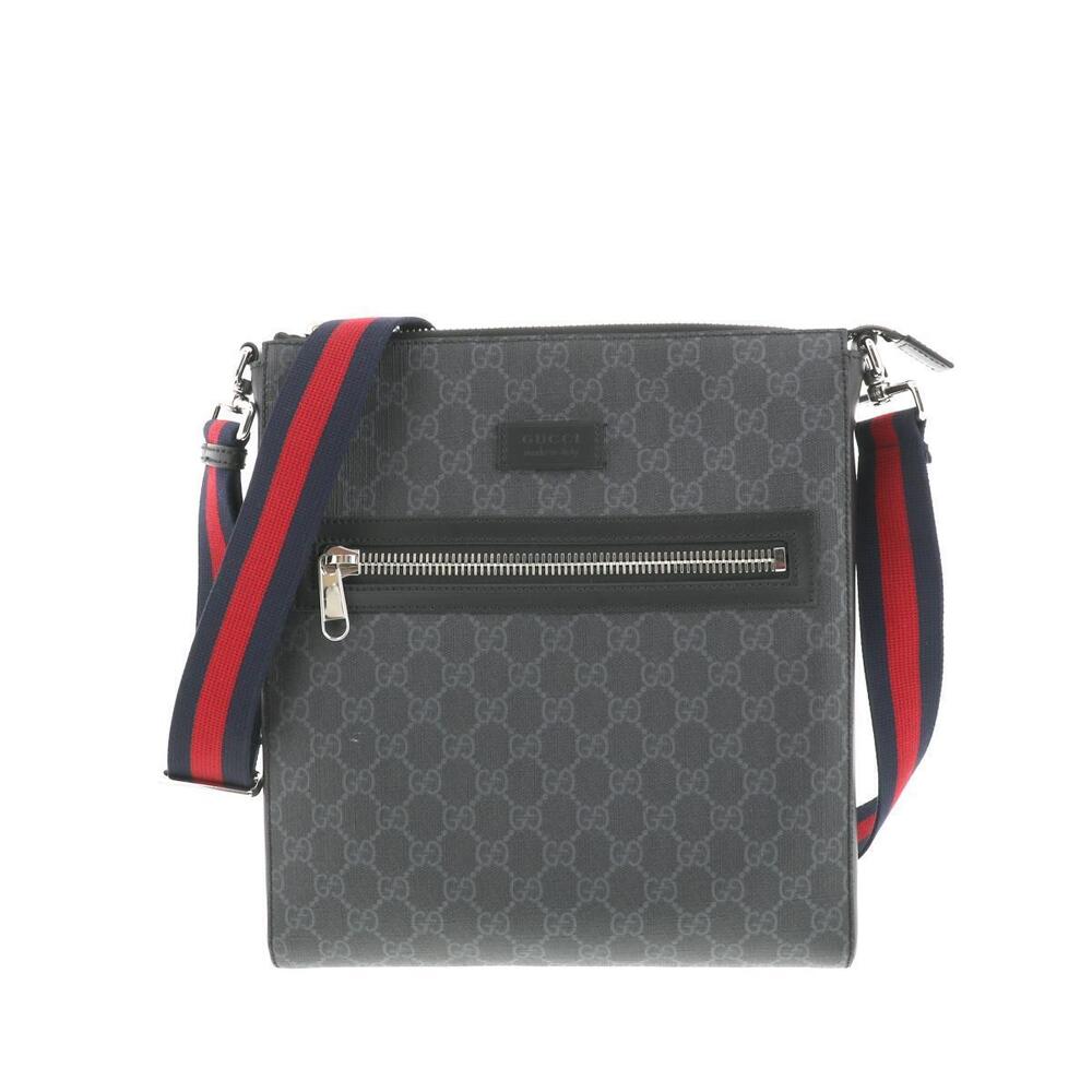 GUCCI GG Supreme Messenger Bag Shoulder Black